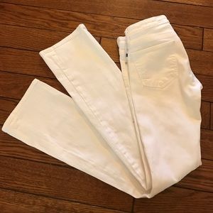 AG Adriano Goldschmied white skinny boot cut jeans