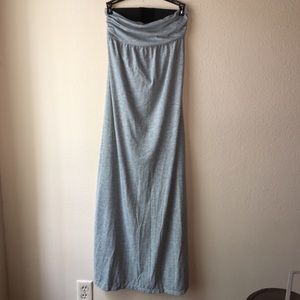 Unique tube-top maxi with back strap closure