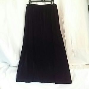 1x black velvet maxi length Caribou  skirt