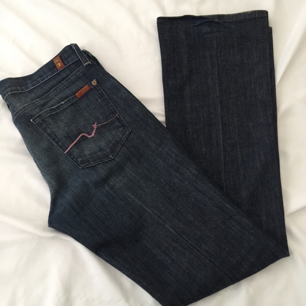7 for all mankind jeans 29 pink boot cut