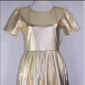 Lularoe Elegant Amelia Dress in Gold (M)