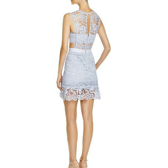 Aqua Lace Illusion Mini Dress - Picture 2 of 8