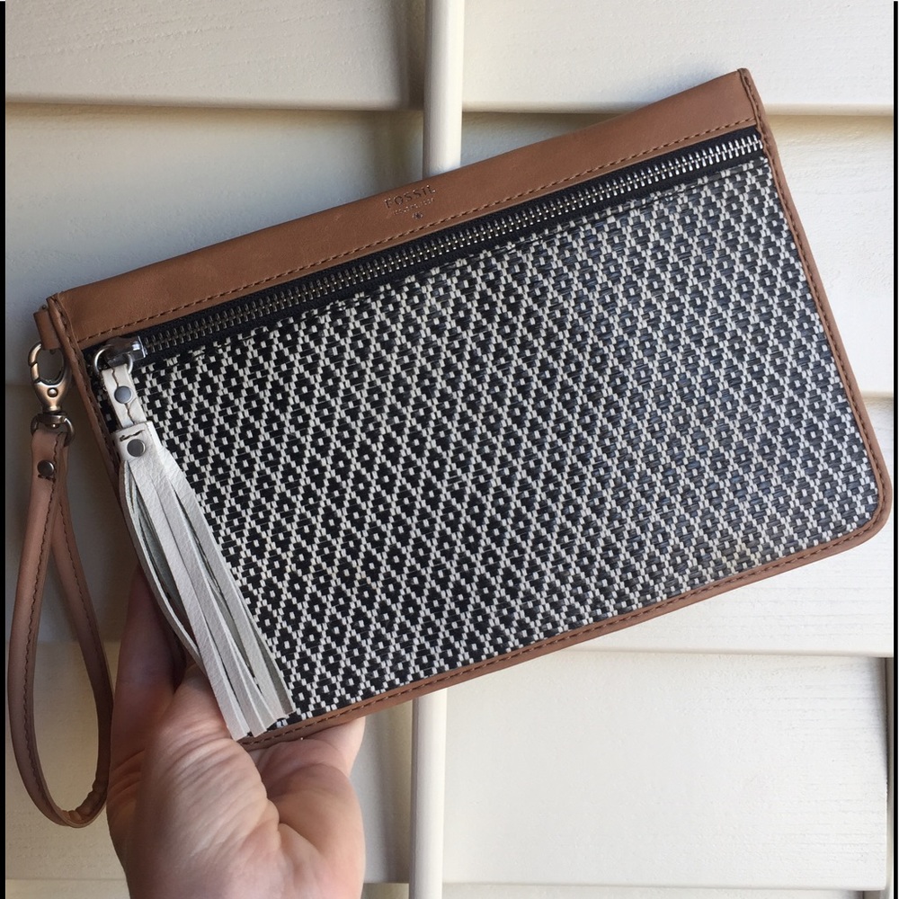 Fossil Clutch Wristlet with Tassel