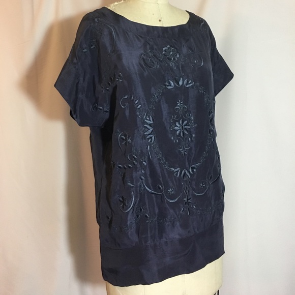 Silk Embroidered Top - Picture 2 of 4