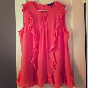Banana Republic coral sleeveless top