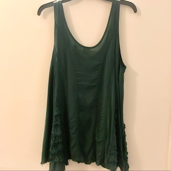 Free People Tops - Free People Ruffled up cami Forest green S
