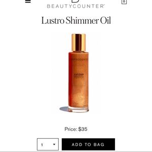 BEAUTY COUNTER LUSTRO SHIMMER OIL !!