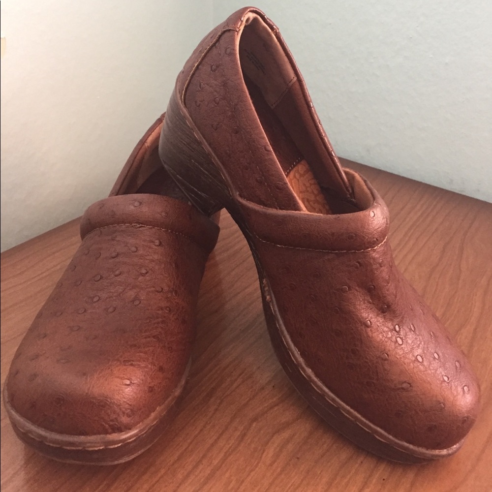 Born "b.o.c." Brown Clogs.