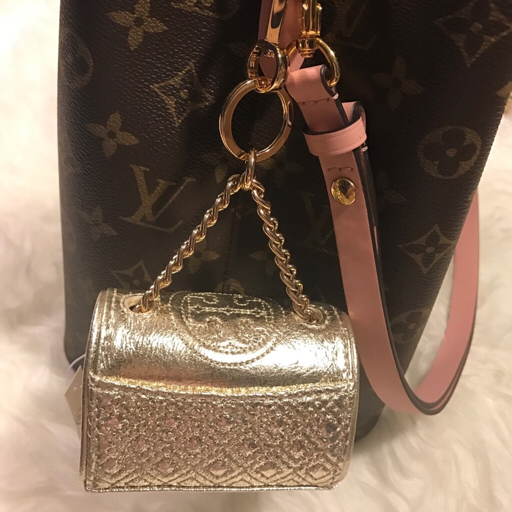 Tory Burch Metallic Key Fob