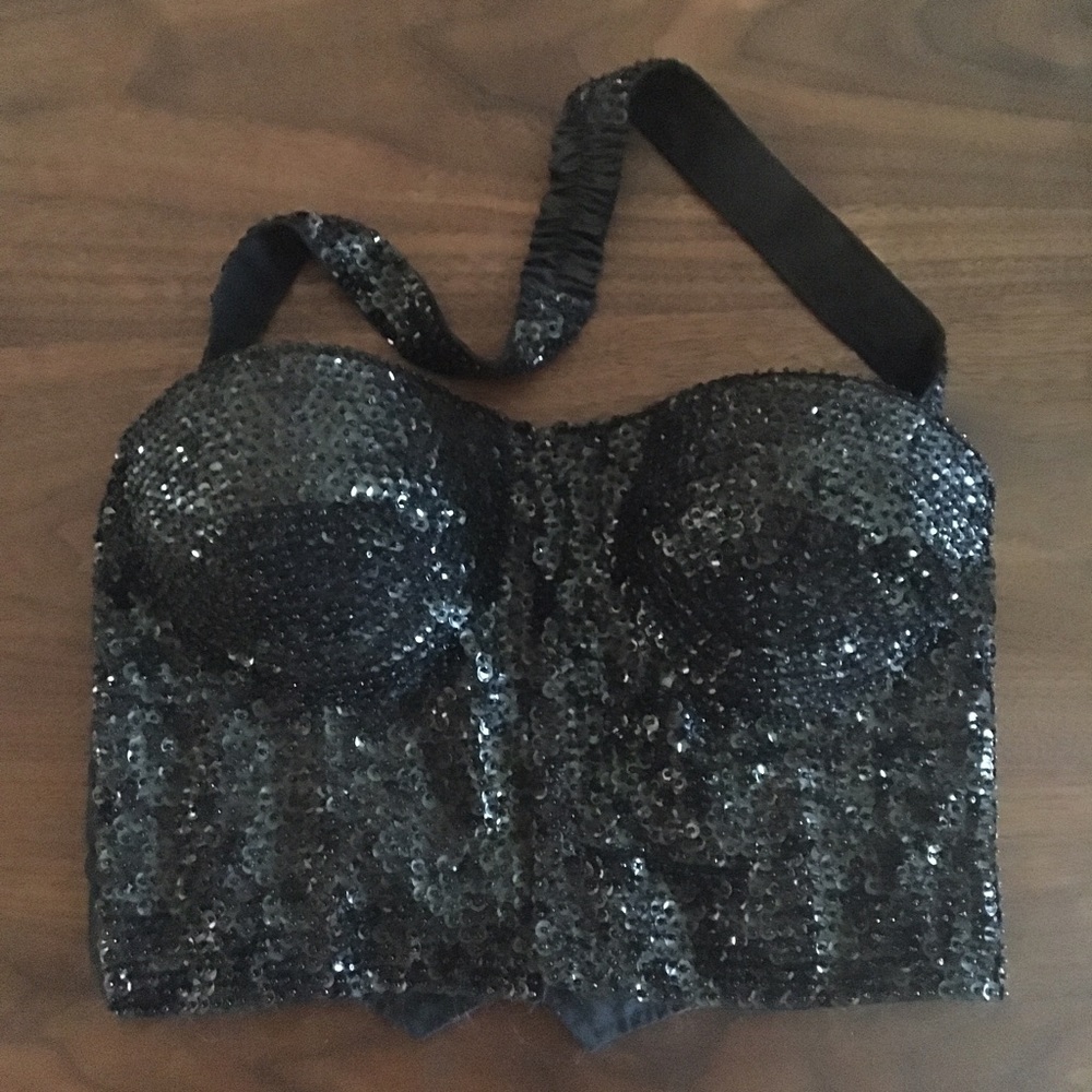 Vintage sequin halter