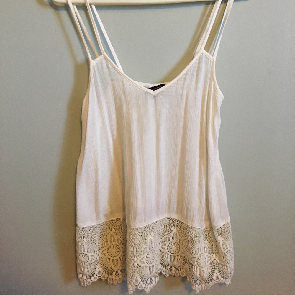 American Eagle Lace Bottom Tank