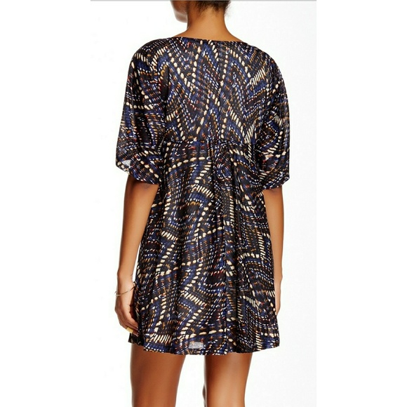 Robbie Bee Printed Dress with Necklace - Picture 2 of 2