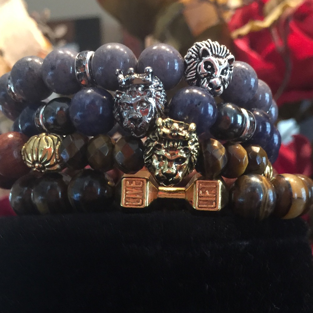 Men's Father's Day gemstone/bead bracelets