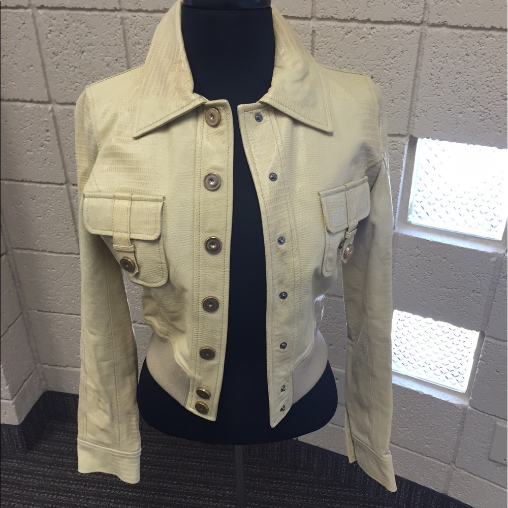 D&G Cream Leather Jacket