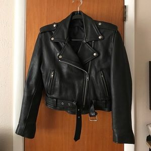 HUDSON Leather Moto Jacket