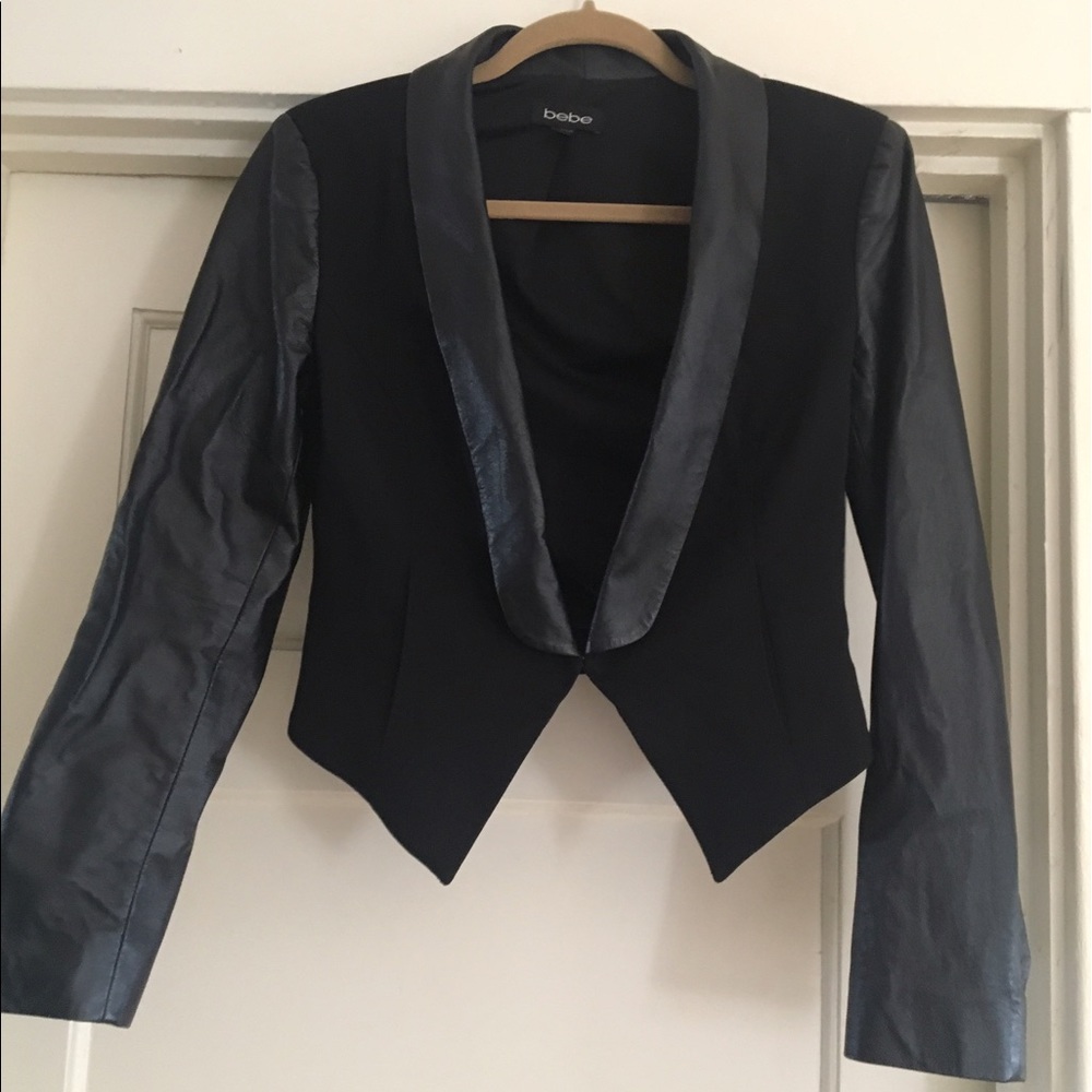 Black Bebe cropped blazer