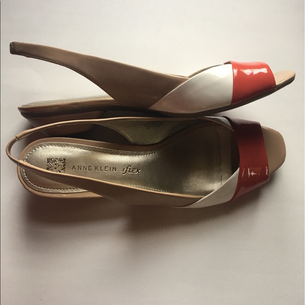 Anne Klein iflex wedges! Peep-toe and sling back!