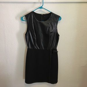 Black leather dress size S