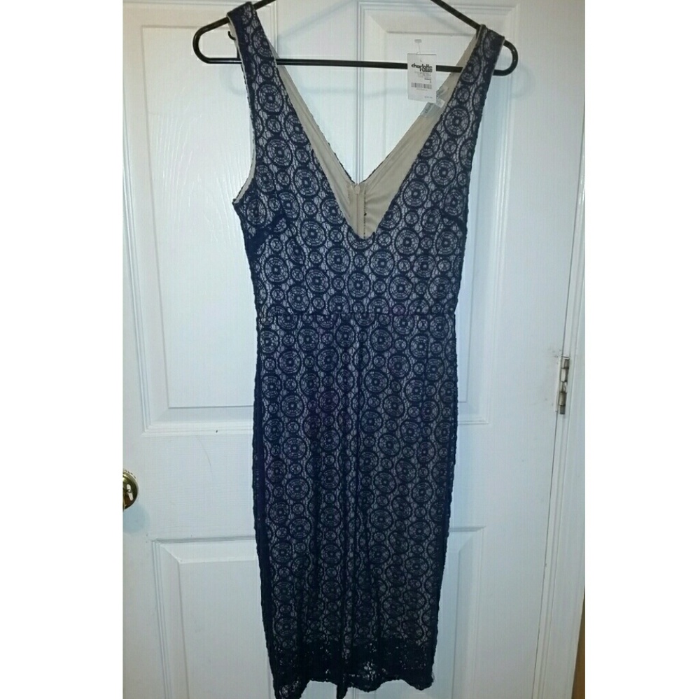 Blue/Nude lace dress