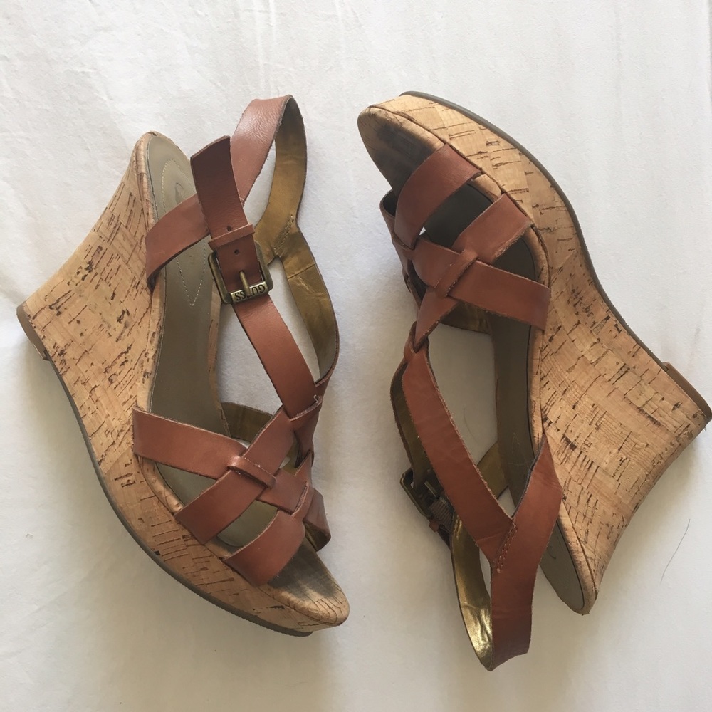 Guess Cognac Wedges