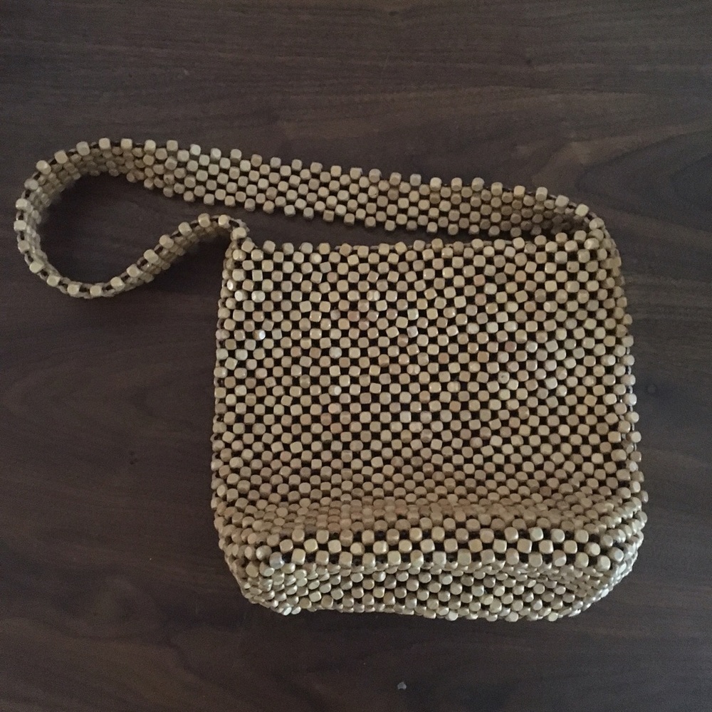 Wooden beaded The Sak purse