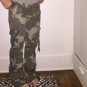 Camo pants that will tie up into crops