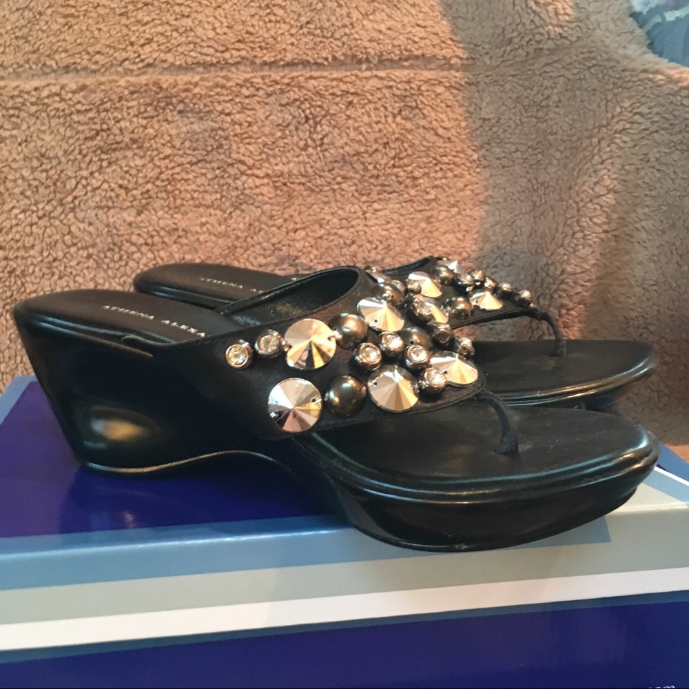 Rhinestone wedge Sandals