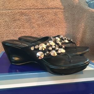 Rhinestone wedge Sandals