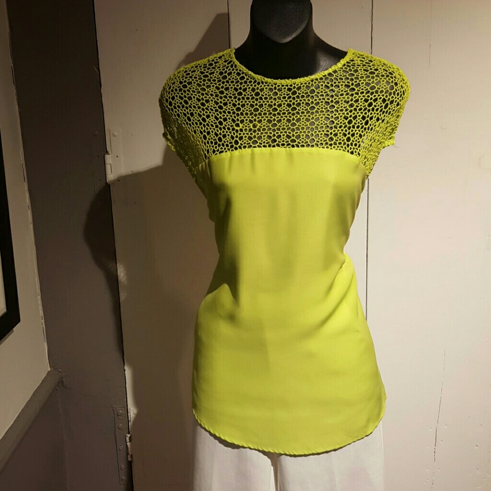 Lime Crochet Top