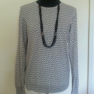 Ann Taylor Print Sweater