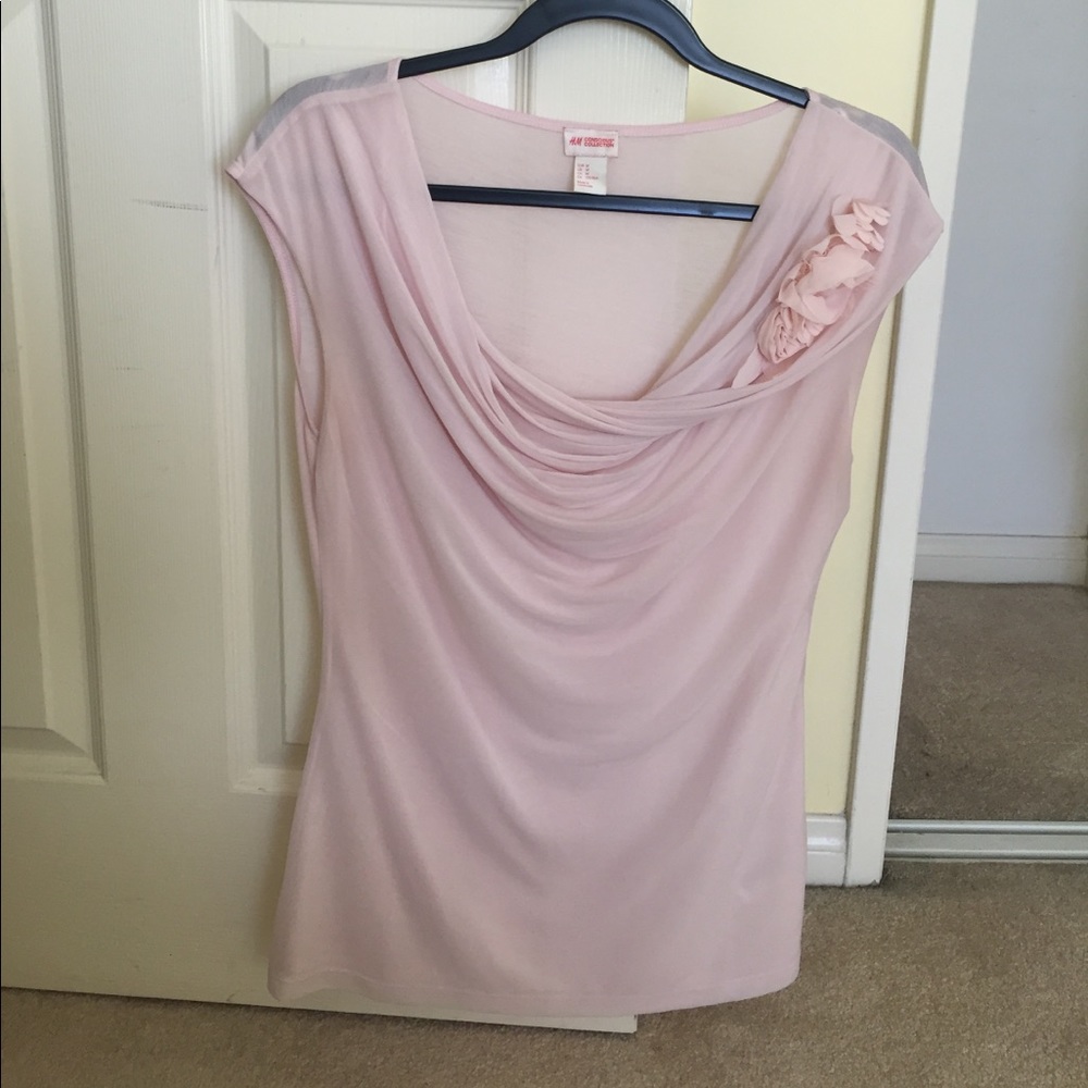 H&M conscious collection light pink top