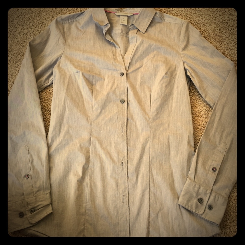 Light grey button up blouse