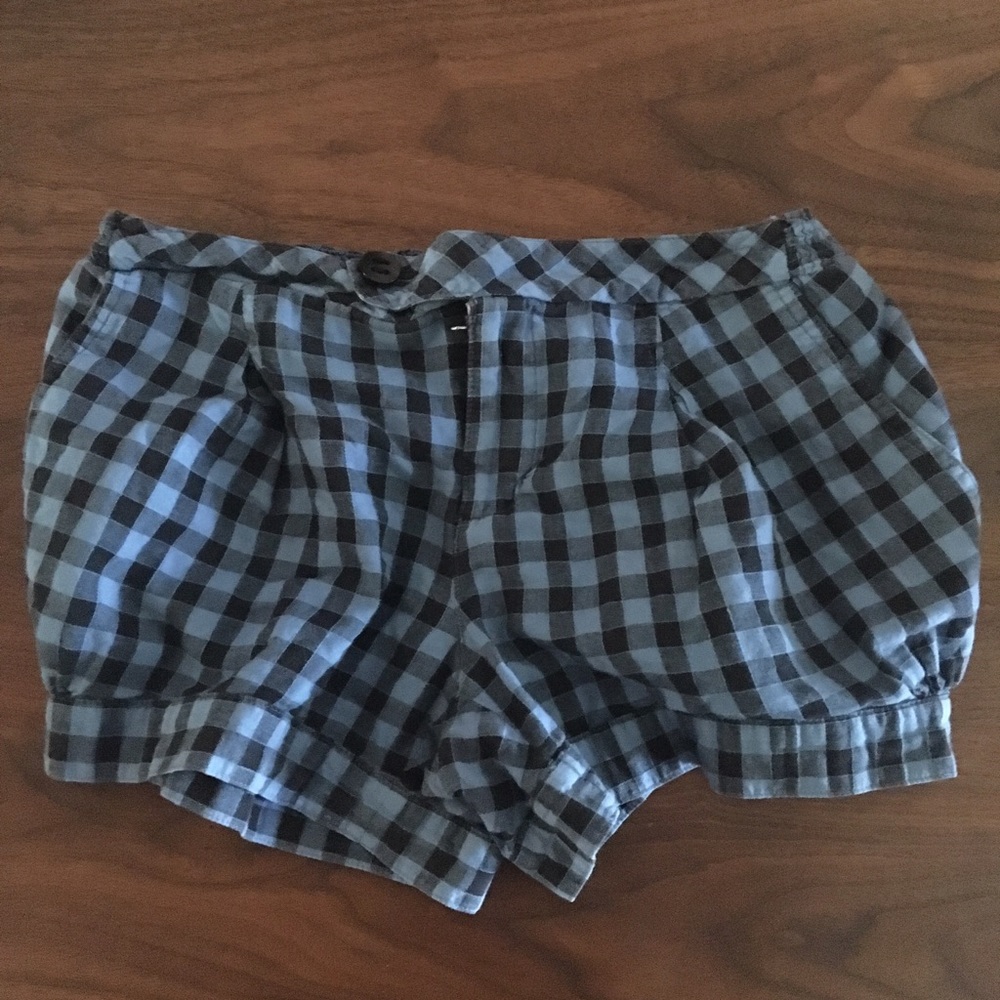 Blue buffalo check shorts