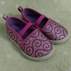 Baby Girl sparkly glitter shoes, size 3 infant