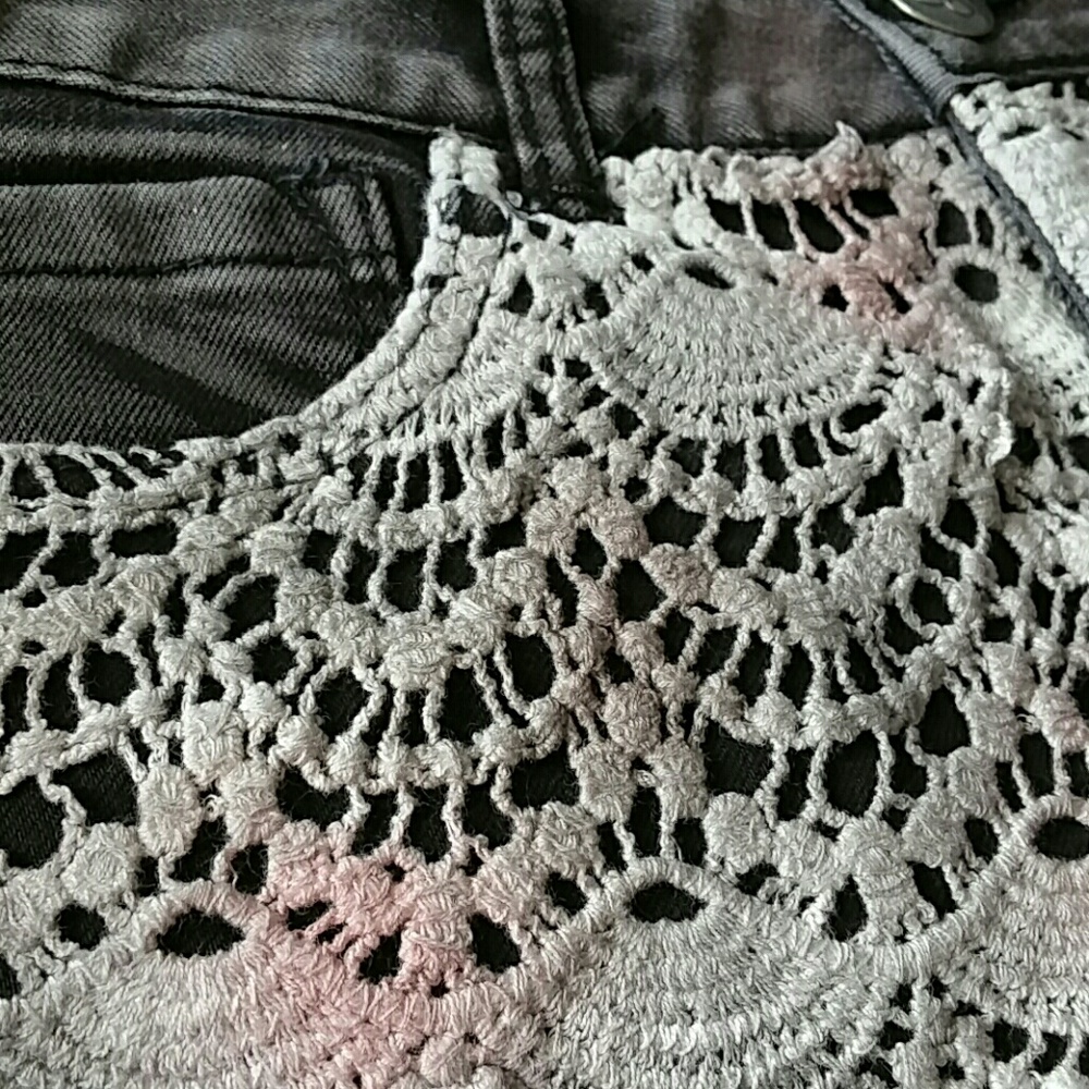 Crochet Denim Shorts - Picture 5 of 5