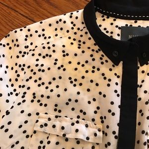 Anthropologie Maeve polka dot top