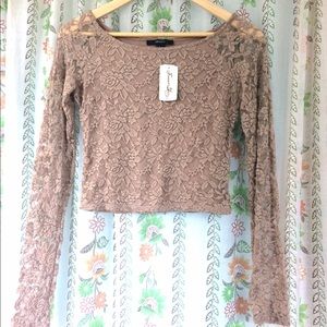 Long sleeve Lacey mid crop top