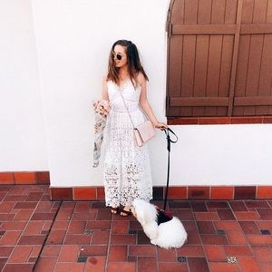 🌸 White Summer Lace Sundress 🌸