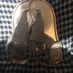 Gold sparkly sandal