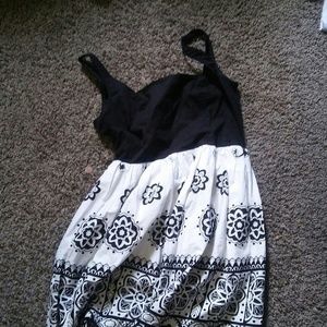Black and white formal dress