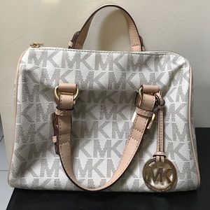 Michael Kors white leather bag