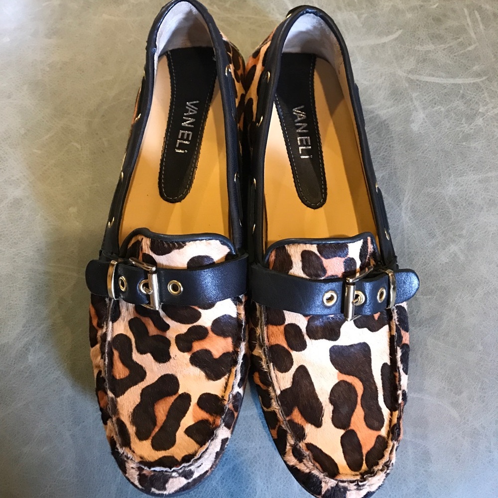 Vaneli Leopard Loafers worn 1-2 times - Picture 1 of 5