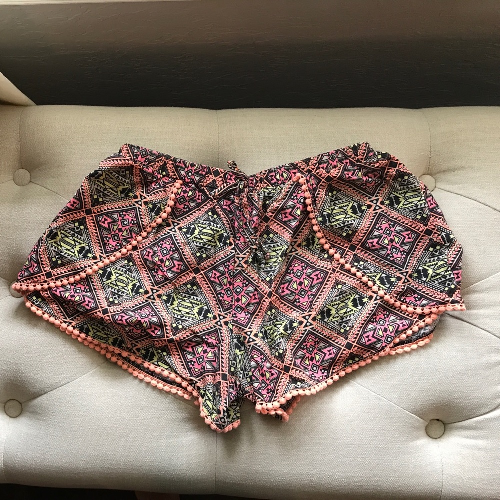 My Michelle Printed Elastic Waist Shorts