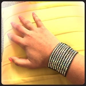 Leather Swarovski Crystal Boutique Bracelet