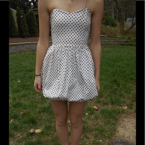 Black and white polka dot dress