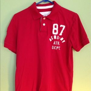 Men's Aeropostale red polo shirt size M