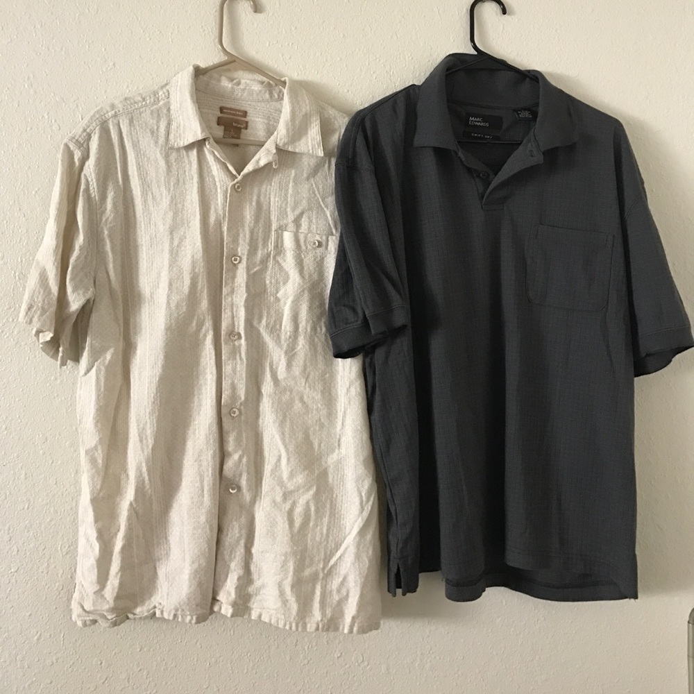 2 men's shirts size Large