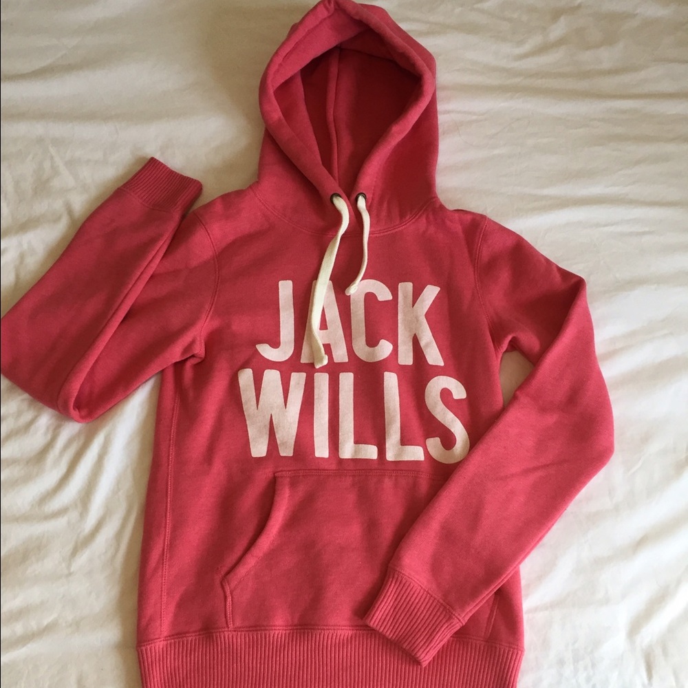 Jack Wills Pink Hooded Sweatshirt