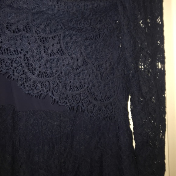 Anthropologie Navy lace romper - Picture 3 of 4