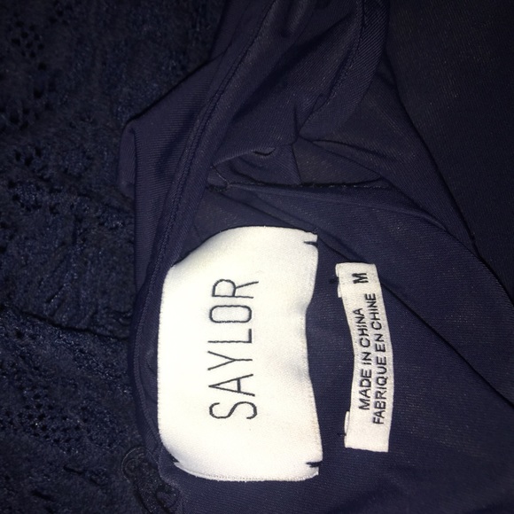 Anthropologie Navy lace romper - Picture 4 of 4